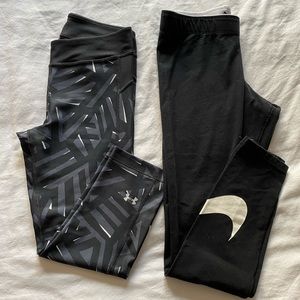 Under Armor and NIKE Leggings BUNDLE